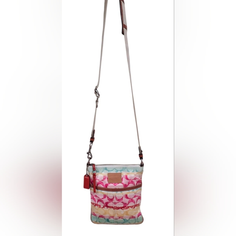 Coach Hampton Stripe Swingpack Crossbody Bag - Picture 2 of 16